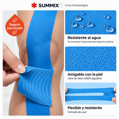 Soporte de Rodilla. Cinta Kinesiológica Precortada