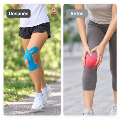 Soporte de Rodilla. Cinta Kinesiológica Precortada