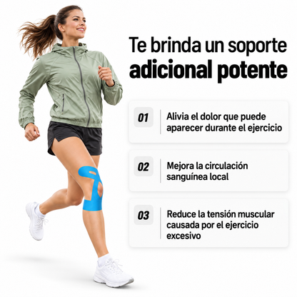 Soporte de Rodilla. Cinta Kinesiológica Precortada